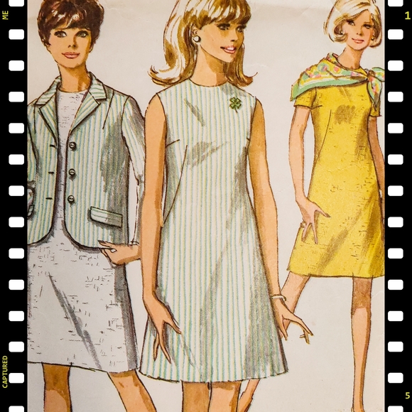 Vintage 1968 Simplicity Pattern Dress & Jacket - Picture 1 of 9